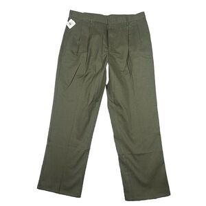 Vintage Chaps Ralph Lauren Gray Wool Dress Pants Pleated Straight 38x30‎